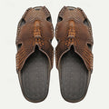 Men's Leather Sandals with Lace-Up Design for Breathable Summer Comfort - 59 Street Vibes