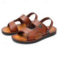 Men's Outdoor Adventure Sandals with Rugged Faux Leather and Supportive Sole - 59 Street Vibes