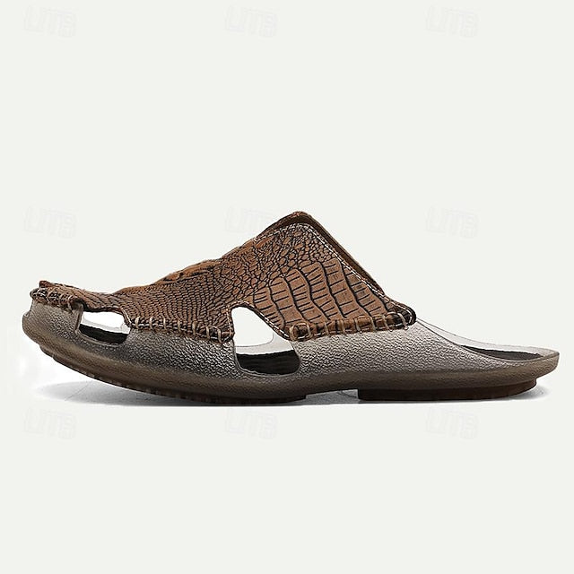 Men's Leather Sandals with Lace-Up Design for Breathable Summer Comfort - 59 Street Vibes