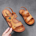 Men's Outdoor Adventure Sandals with Rugged Faux Leather and Supportive Sole - 59 Street Vibes