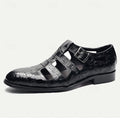 Men's Premium Crocodile Pattern Fisherman Sandals with Monk Strap Design - 59 Street Vibes
