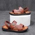 Men's Outdoor Adventure Sandals with Rugged Faux Leather and Supportive Sole - 59 Street Vibes