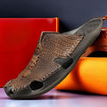 Men's Leather Sandals with Lace-Up Design for Breathable Summer Comfort - 59 Street Vibes