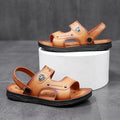 Men's Outdoor Adventure Sandals with Rugged Faux Leather and Supportive Sole - 59 Street Vibes