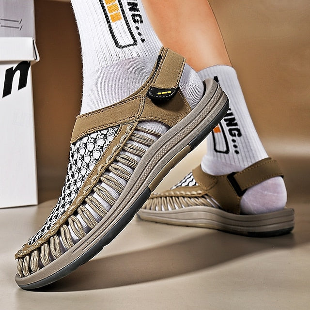 Men's Outdoor Sandals with Breathable Mesh and Adjustable Strap for Hiking - 59 Street Vibes