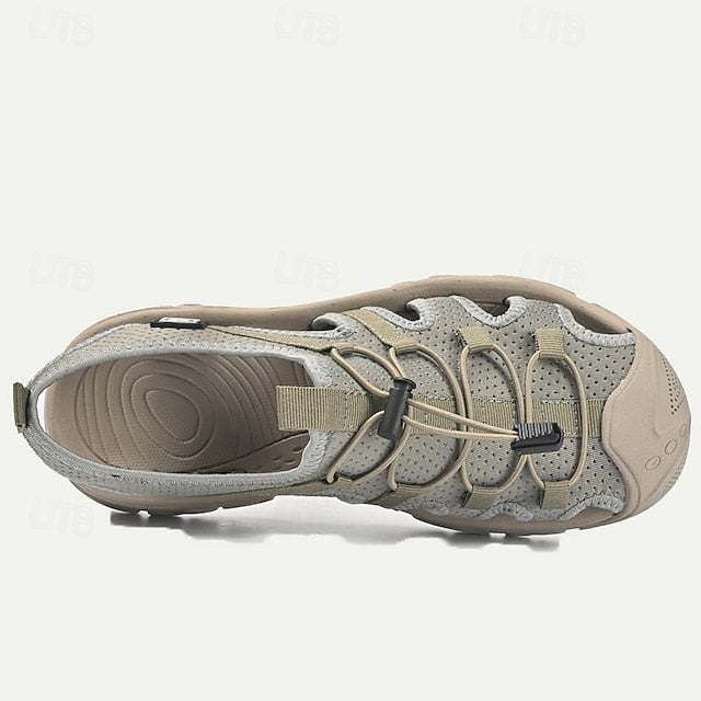 Men's Mesh Sports Sandals with Magic Tape for Hiking and Beach Wear - 59 Street Vibes