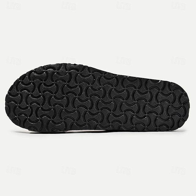 Men's Leather Flat Sandals with Buckle for Breathable Summer Wear - 59 Street Vibes