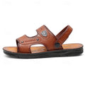 Men's Outdoor Adventure Sandals with Rugged Faux Leather and Supportive Sole - 59 Street Vibes