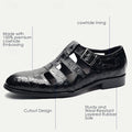 Men's Premium Crocodile Pattern Fisherman Sandals with Monk Strap Design - 59 Street Vibes