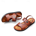 Men's Outdoor Adventure Sandals with Rugged Faux Leather and Supportive Sole - 59 Street Vibes