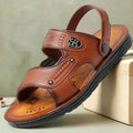 Men's Outdoor Adventure Sandals with Rugged Faux Leather and Supportive Sole - 59 Street Vibes
